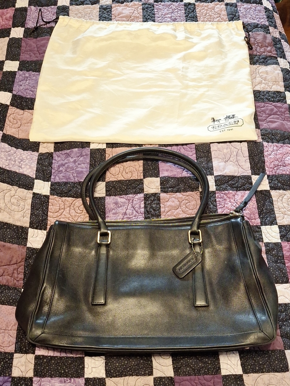 Coach Black Leather Handbag